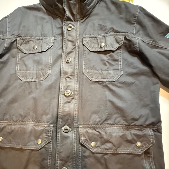 Kuhl Kollusion Jacket Carbon Gray Field Wax Coated Outdoor‎ Hooded Men’s L EUC - Picture 11 of 13